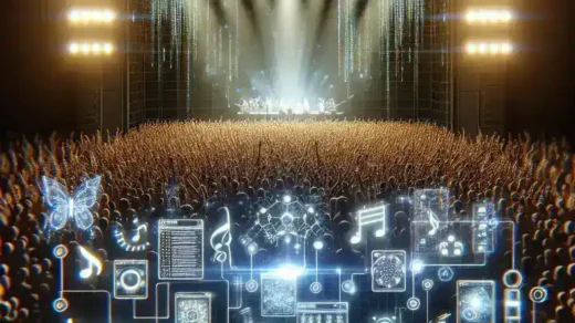 "Playlist konser live Spotify yang dikurasi oleh AI, menampilkan berbagai artis dan genre musik untuk pengalaman mendengarkan yang unik dan personal."