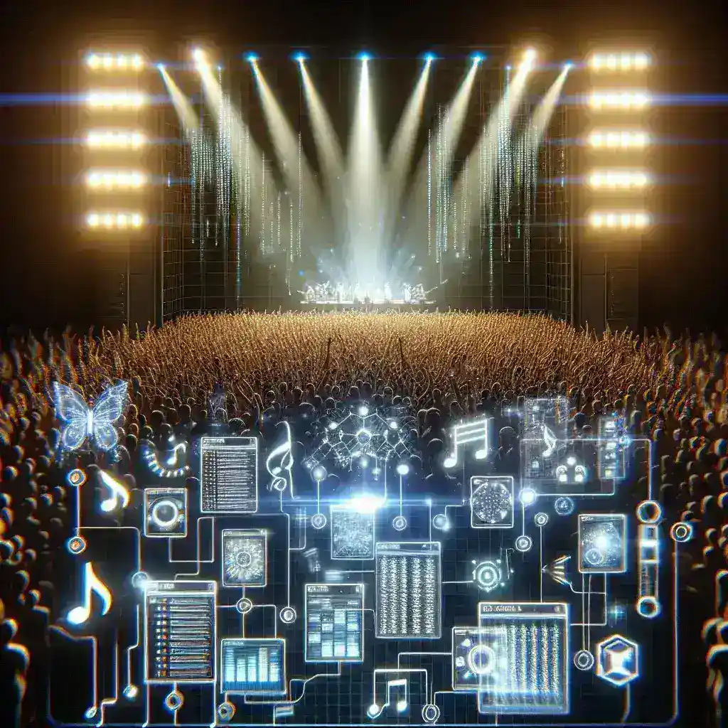 "Playlist konser live Spotify yang dikurasi oleh AI, menampilkan berbagai artis dan genre musik untuk pengalaman mendengarkan yang unik dan personal."